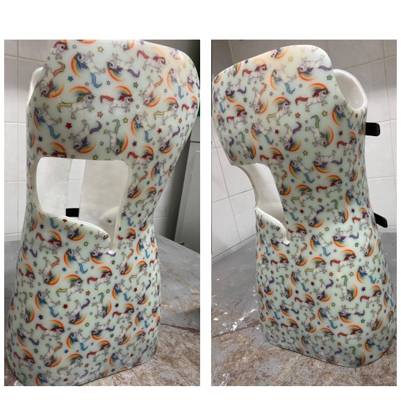 Corsetto Chêneau fronte e retro con stampa unicorno - Orthotecnica Amato